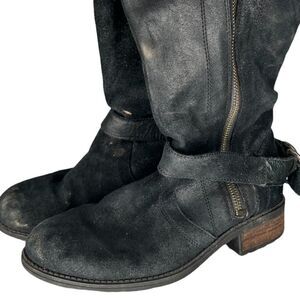 UGG Black Suede Moto Boots‎